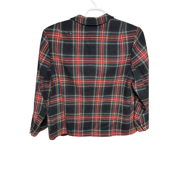 Vintage Pendleton Women's Tartan‎ Plaid Blazer Size 40 -Condition Notes - Picture 3 of 9